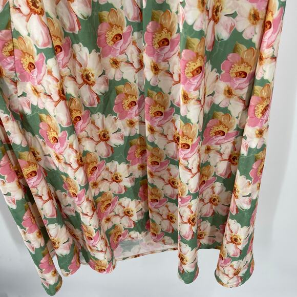 ASTR THE LABEL Giova Dress Size Large Maxi Wedding Cocktail Evening Floral Satin - Picture 11 of 15